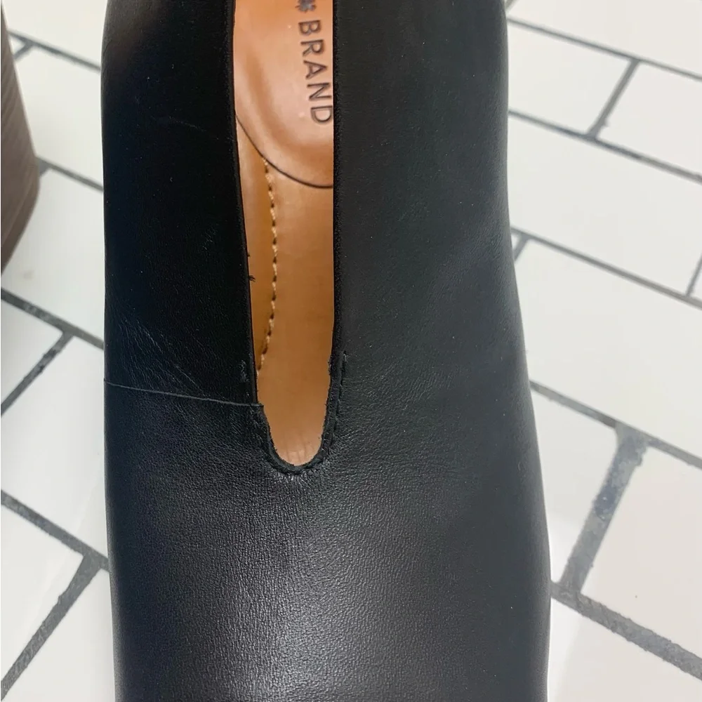 Lucky Brand Black Leather Rhazy Open Toe Shoes Size 8.5 - Picture 5 of 9